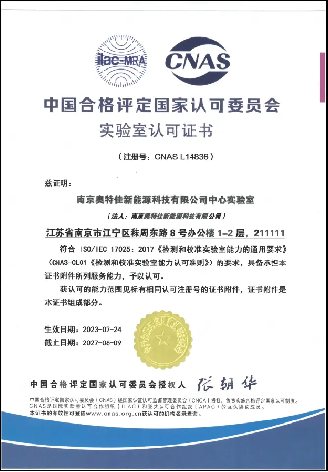 1. Laboratory Accreditation Certificate